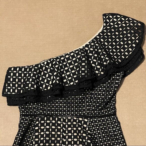 J. Crew One Shoulder Eyelet Dress, NWT, size 00, style G6629 - Picture 14 of 16